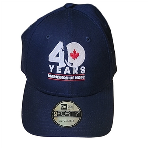 New Era Navy Terry Fix 40 Years Marathon of Hope Cap NWOT